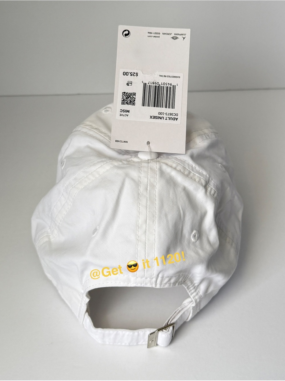 Jordan Jumpman Heritage86 Washed Cap One Size Unisex White DC3673-100 - Picture 4 of 9